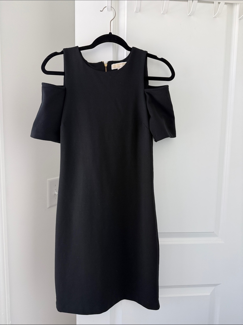 Michael Kors Black Cold-Shoulder Dress